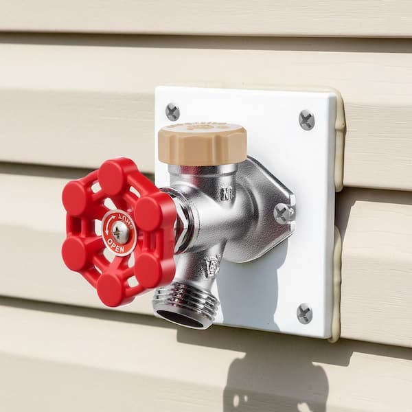 Anti-Siphon Frost-Proof Sillcock, 12 in. Freeze Proof Outdoor Faucet Bib,1/2in. Push-to-Fit Connector X 3/4in. Hose Bibb