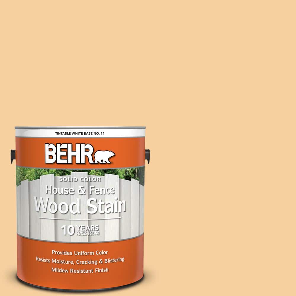 1 gal. #320C-3 Honey Butter Solid Color House and Fence Exterior Wood Stain