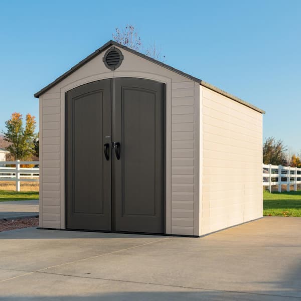Lifetime 8 ft. W x 10 ft. D Resin Outdoor Storage Shed 71.7 sq. ft.