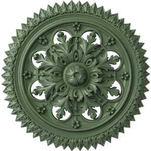 21-5/8" x 2-1/2" York Urethane Ceiling (Fits Canopies upto 3-5/8"), Hand-Painted Athenian Green