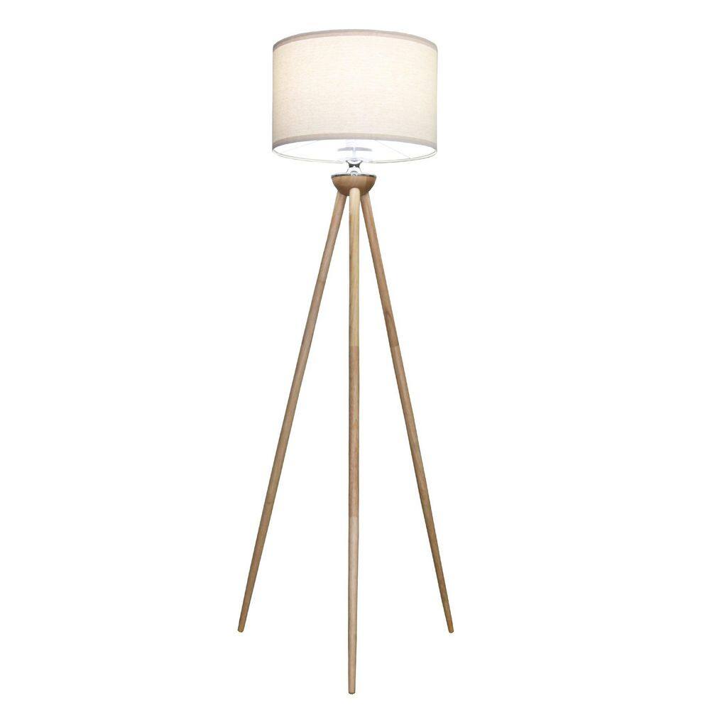 16 in. Brown Tall Corner tripod Floor Lamp for Living Room, Bedroom and Office Space Illumination price history on PriceWatchPro