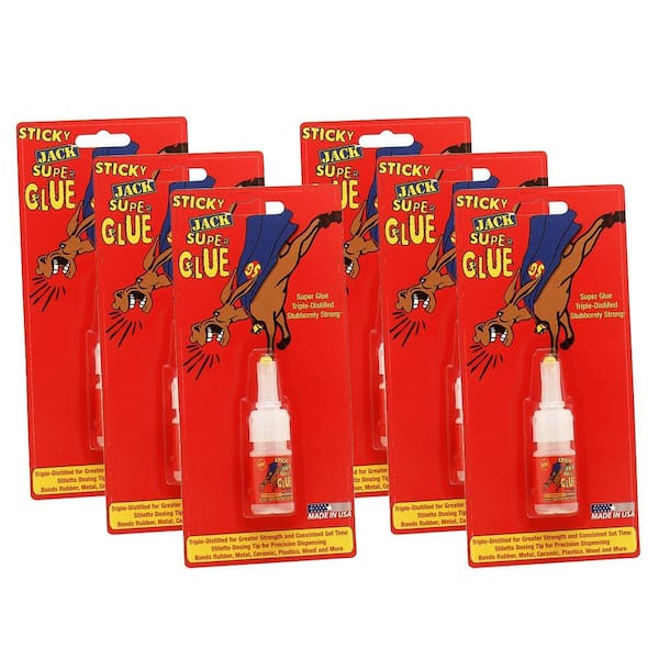 Sticky Jack Multi-Pack - 6 10g Bottles of Super Glue