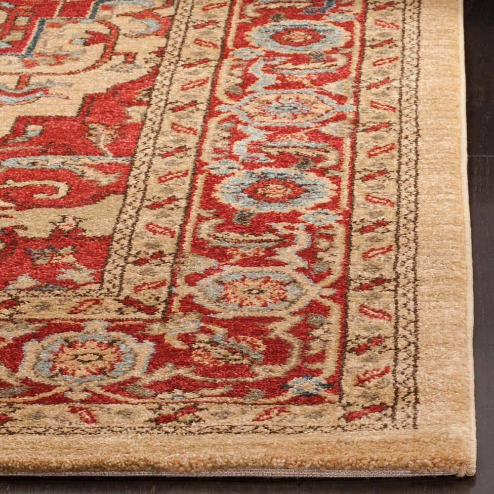 Safavieh Mahal Red and Natural Synthetic Area Rug