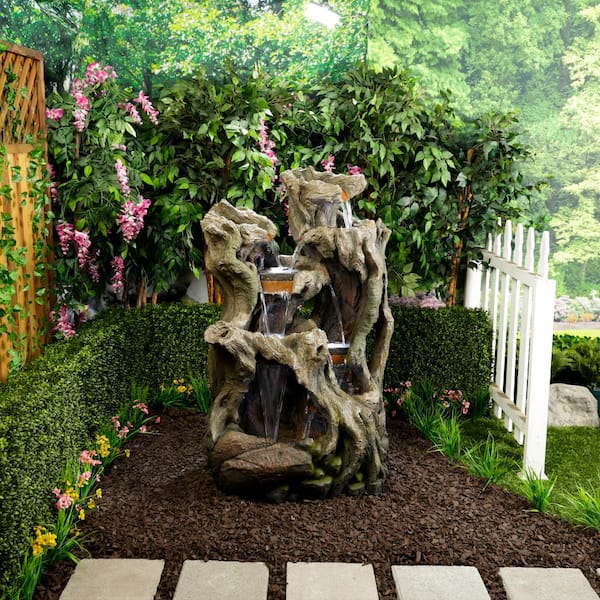 Alpine Corporation 53 in. Tall Outdoor Willow Tree Cascading