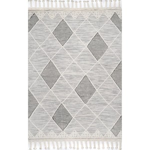 Becca Ivory 5 ft. x 8 ft. Moroccan Wool Area Rug
