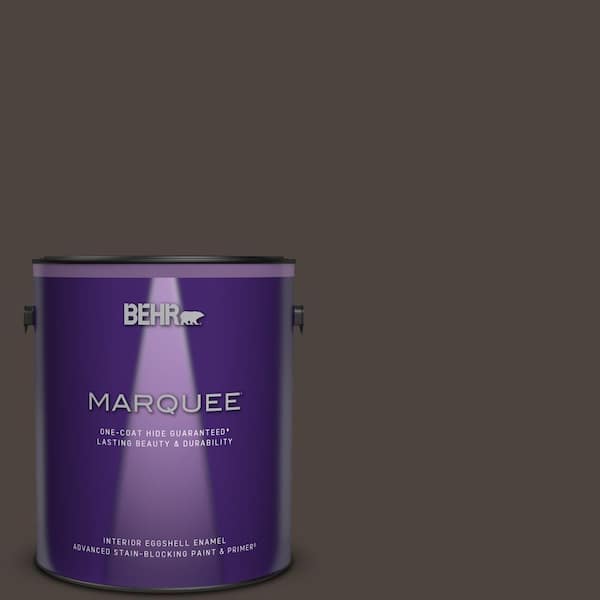 BEHR MARQUEE 1 gal. #PPU5-01 Espresso Beans One-Coat Hide Eggshell Enamel Interior Paint & Primer