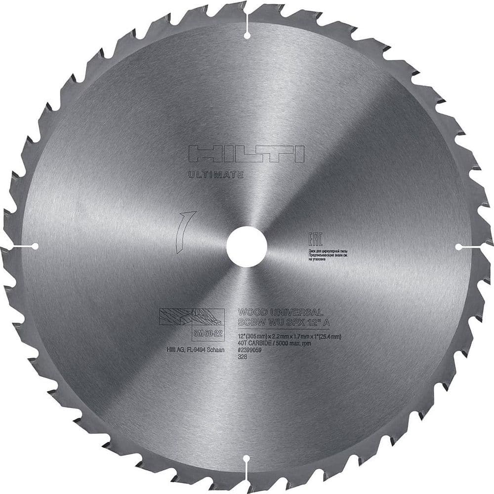 12 in. x 40 CarbideTeeth SPX Circular Saw Blade for Universal Wood Cutting price history on PriceWatchPro