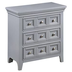 Ranchero 3-Drawer Gray with Care Kit Nightstand (28 in. H x 26 in. W x 16 in. D)