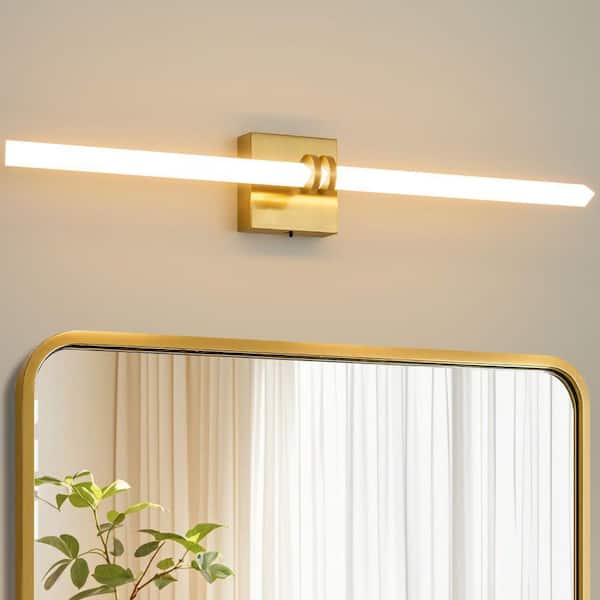 Modern 1-light Gold LED Wall Sconce with 5 CCT, Dimmable, UL Certified-Versatile Lighting for Bathroom, Bedroom