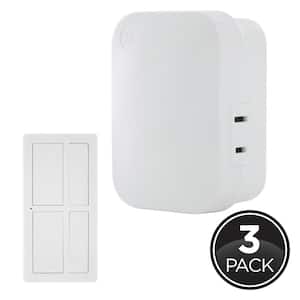 MySelectSmart Wireless Remote Single Pole Dimmer with Lighting Control, White (3-Pack)