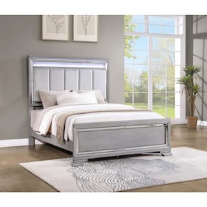 Padua Washed Gray Wood Frame Queen Panel Bed