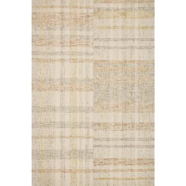 LOLOI II Chris Loves Julia x Loloi Chris Natural/Multi 2 ft. 6 in. x 9 ft. 9 in. Modern Hand Tufted Wool Runner Rug