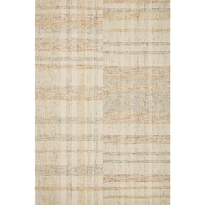 Chris Loves Julia Chris Natural/Multi 3 ft. 6 in. x 5 ft. 6 in. Modern Hand Tufted Wool Area Rug