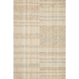 Natural/Multi 7 ft. 9 in. x 9 ft. 9 in. Modern Hand Tufted Wool Chris Loves Julia Chris Collection Area Rug