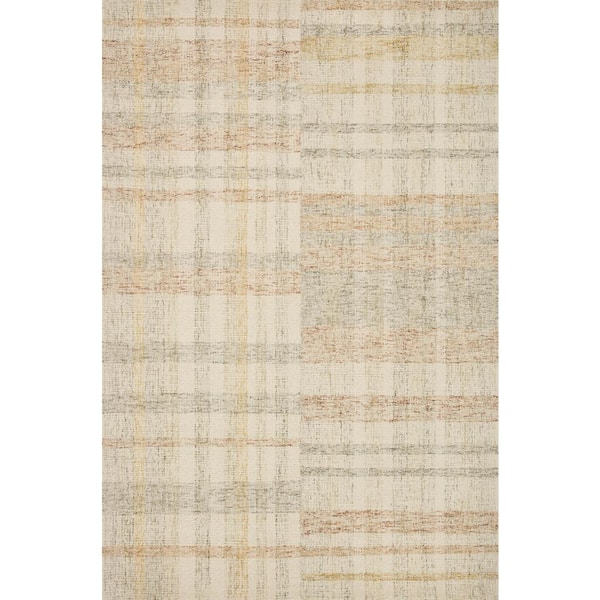 Loloi Chris Loves Julia Chris Natural/Multi 8 ft. 6 in. x 11 ft. 6 in. Modern Hand Tufted Wool Area Rug