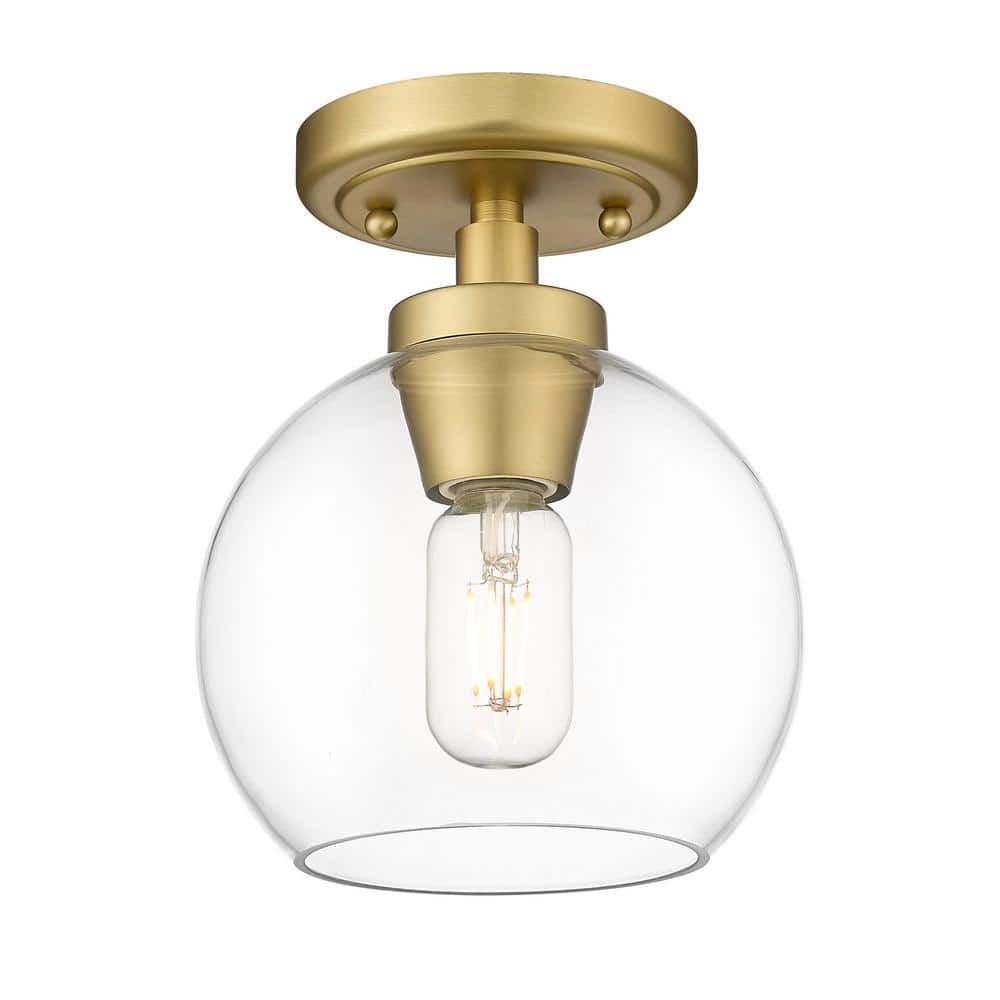 Galveston 9" Globe Flush Mount in Brushed Champagne Bronze