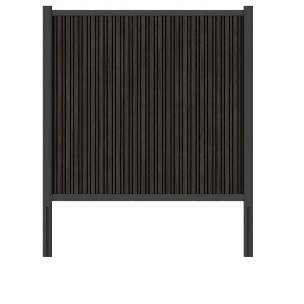 UltraEasy 6 ft. x 6 ft. Indian Ebony Composite Hybrid Style Vertical Fence Panel Kit with Black Frame price history on PriceWatchPro