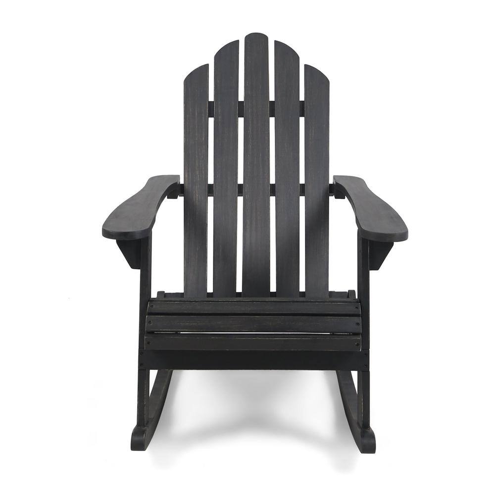 cenadinz Wood Outdoor Rocking Chair Gray HD0102H7BCPP The Home Depot