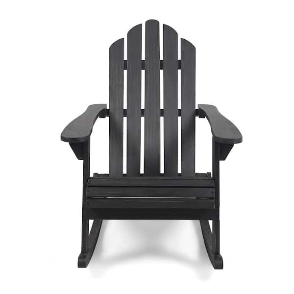 cenadinz Wood Outdoor Rocking Chair Gray