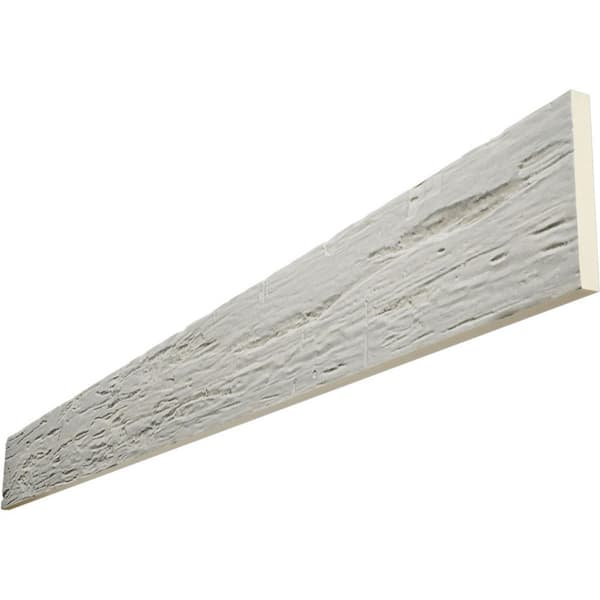 Ekena Millwork Endurathane 1 in. H x 6 in. W x 12 ft. L Hand Hewn Cashmere Faux Wood Beam Plank