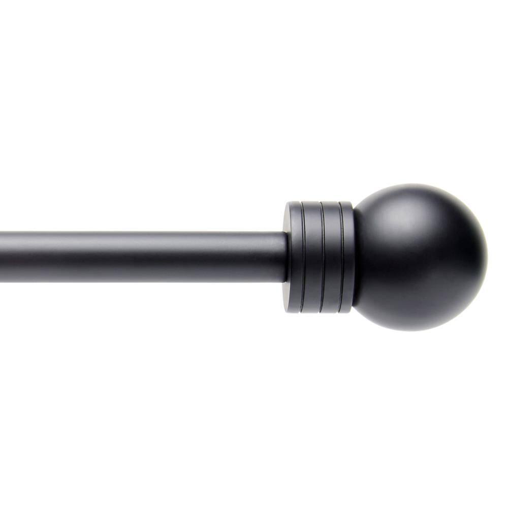 Modern Sphere 36 in. x 72 in. Matte Black Single Curtain Rod price history on PriceWatchPro