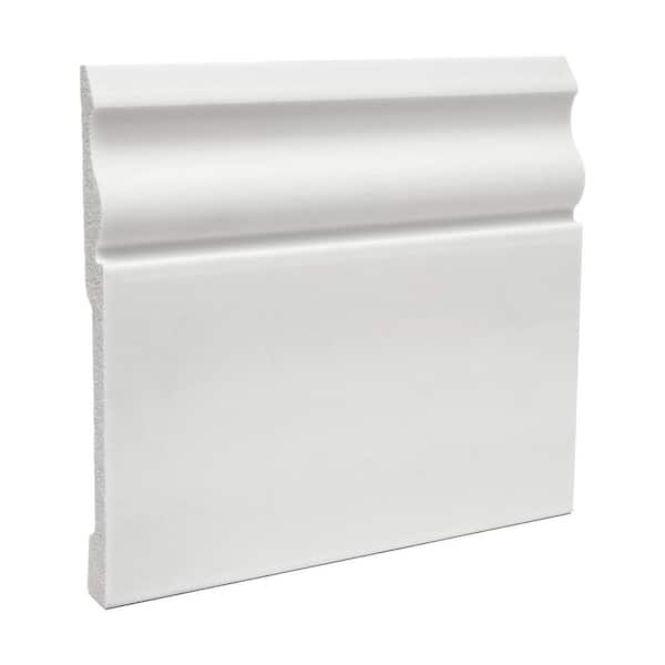 American Pro Decor WM 163E 5-5/8 in. x 1/2 in. x 6 in. Long Plain Recycled Polystyrene Base Moulding Sample