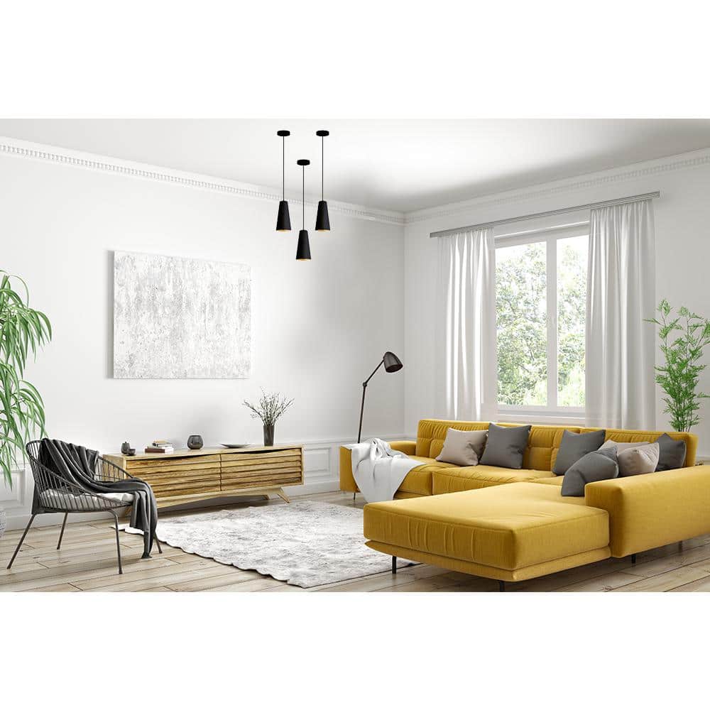 Pratella 1 Brushed Gold Mini Pendant Light with Adjustable Cord