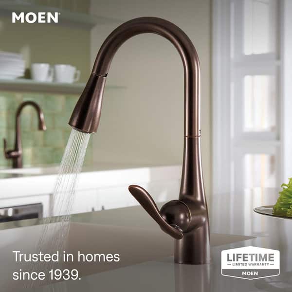 Arbor Oil Rubbed Bronze 15.5 in. H Touchless Pull Down Sprayer Kitchen Faucet with 360 Degree Spout Swivel