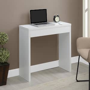 Northfield 31.5 in. L White Rectangle Wood Entryway Hall Console Table