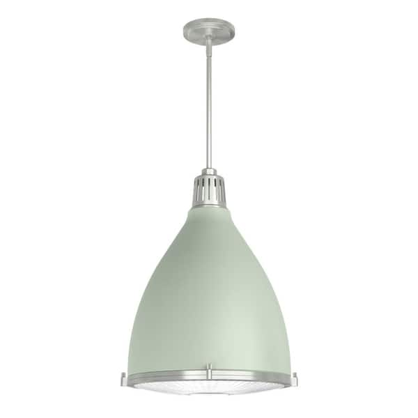 Bluff View 3 Light Soft Sage Island Pendant Light with Metal Shade Dining Room Light