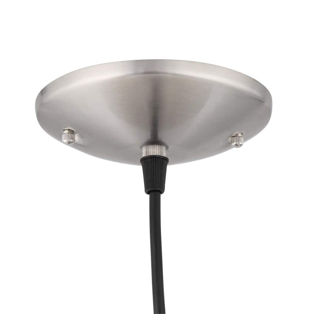 Brushed Nickel Industrial Warehouse Pendant Light