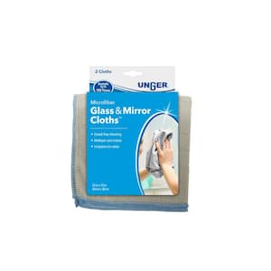 12 in. Microfiber Mirror and Glass Cleaning Cloths (2-Count)