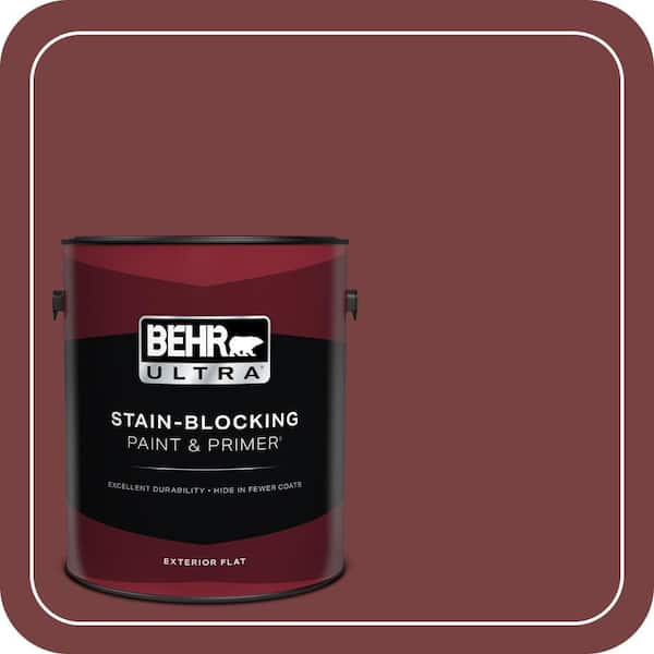 BEHR ULTRA 1 gal. #PPF-01 Tile Red Flat Exterior Paint & Primer