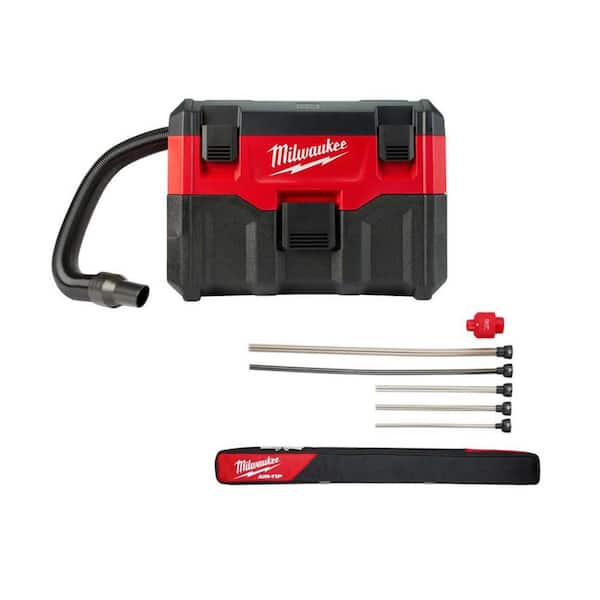 Milwaukee M18 18 Volt 2 Gal. Lithium Ion Cordless Wet Dry Vacuum and AIR TIP Flexible Hose Set Wet Dry Vacuum Attachment 0880 20 49 90 2037 The Home Depot