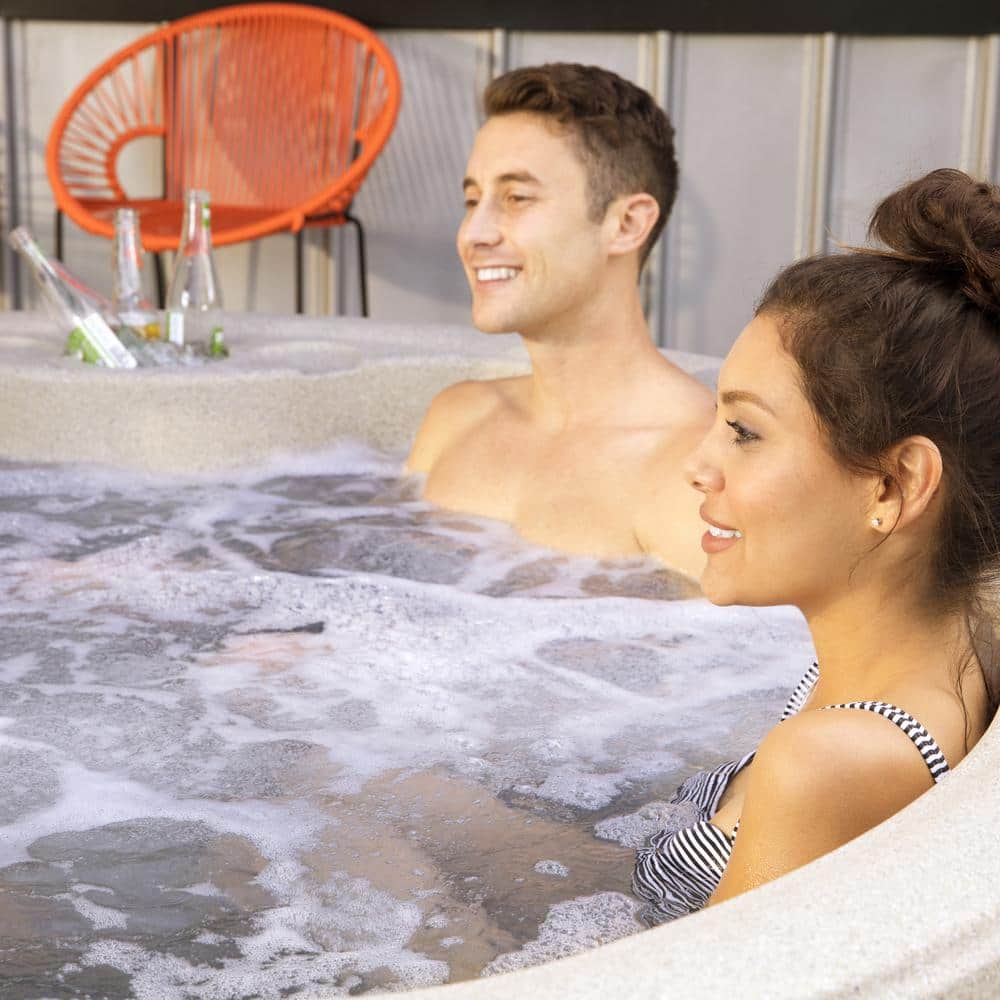 Sand Circular 4-Person 13-Jet Plug and Play Hot Tub