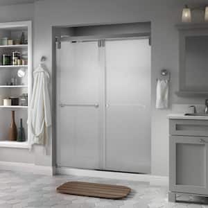 Mod 60 in. x 71-1/2 in. Soft-Close Frameless Sliding Shower Door in Chrome with 3/8 in. (10mm) Rain Glass