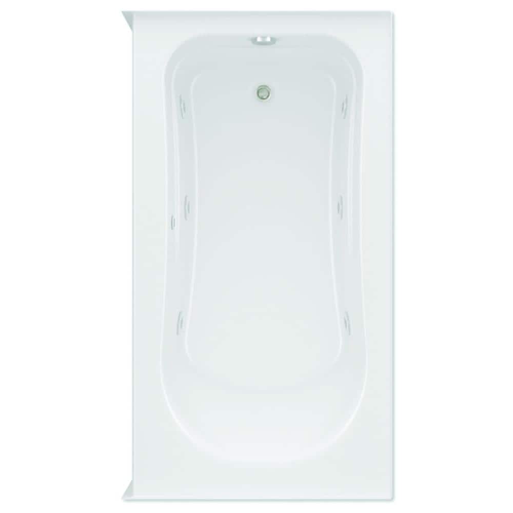 Dossi 60 in. x 32 in. Acrylic Whirlpool Bathtub Left Drain Rectangular Alco