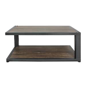 Xolo 47.25 in. Brown Rectangle Wood Coffee Table with 1-Shelf