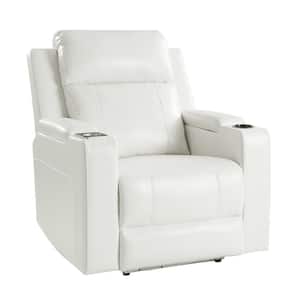 Jaime White Traditional 35.5 in. Wide Dual Motor Power Recliner