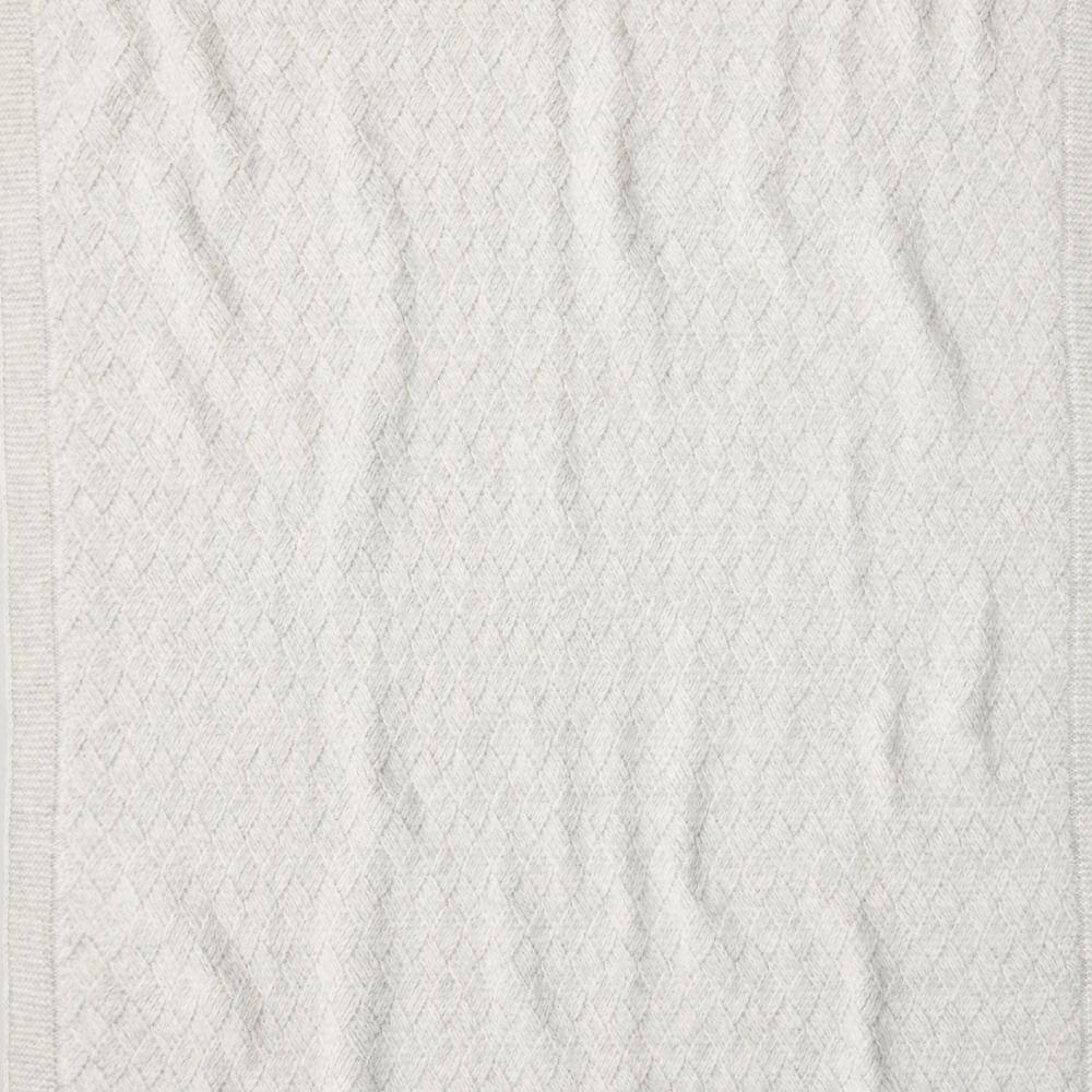 Gray Knitted Polyester Throw Blanket, 60 x 50 Inches