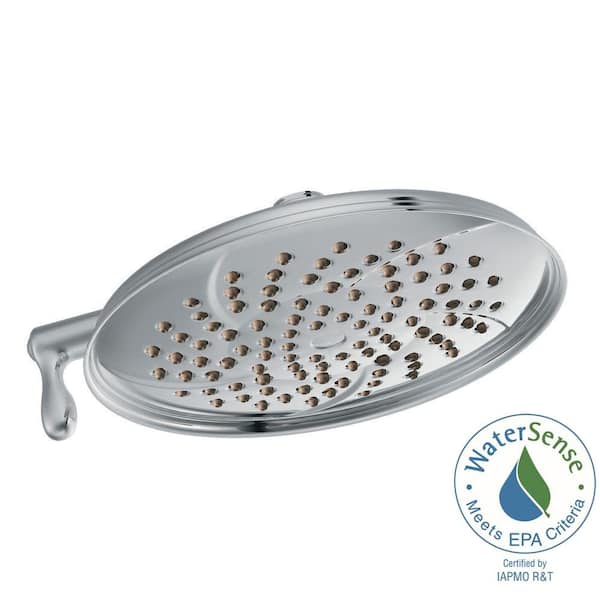 MOEN Isabel 2-Spray 9 in. Single Tub Deck Mount Fixed Shower Head in Chrome