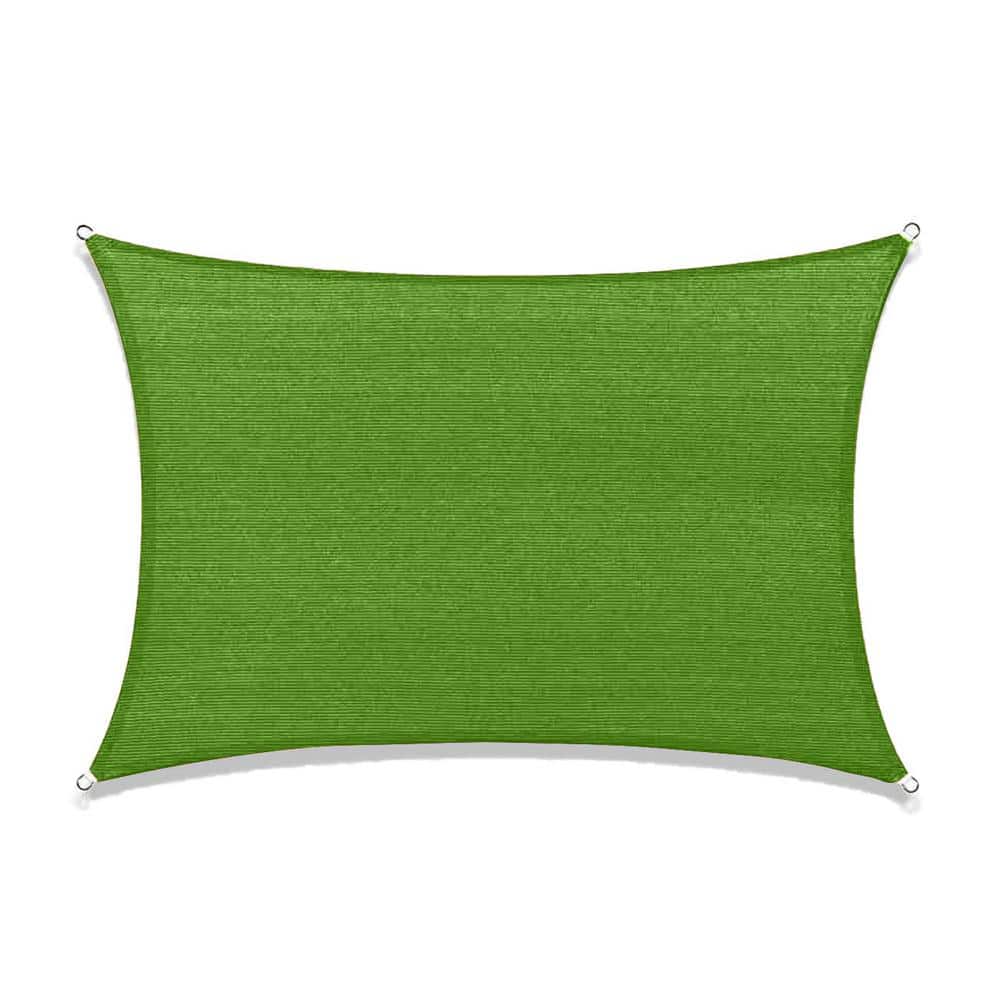 Sunshade Sail Canopy 8 ft. x 10 ft. Green Rectangle Awning UV Block for Out