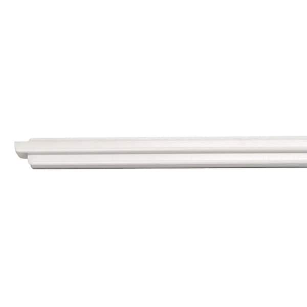 Unbranded 48 in. L x 2.5 in. W Mantle Narrow White Floating Wall Shelf