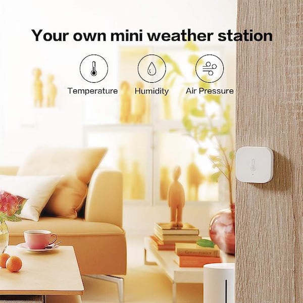 Zigbee Smart Temperature Humidity Sensor: Wireless Thermometer  Hygrometer with App Alerts, ZigBee Hub Required, Compatible with Alexa,  Google Home, for Remote Monitoring and Home Automation (1 Pack) : Patio,  Lawn 
