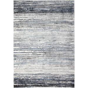 Cambridge Ivory/Blue 7 ft. x 10 ft. (7'1" x 10') Striped Contemporary Area Rug