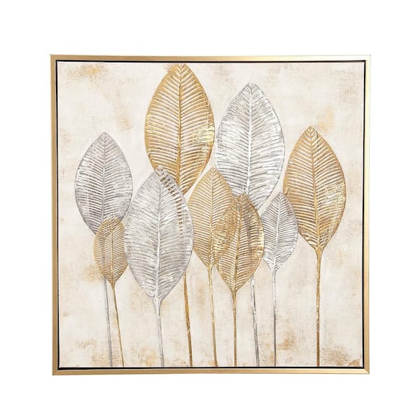 CosmoLiving by Cosmopolitan 1- Panel Leaf Framed Wall Art