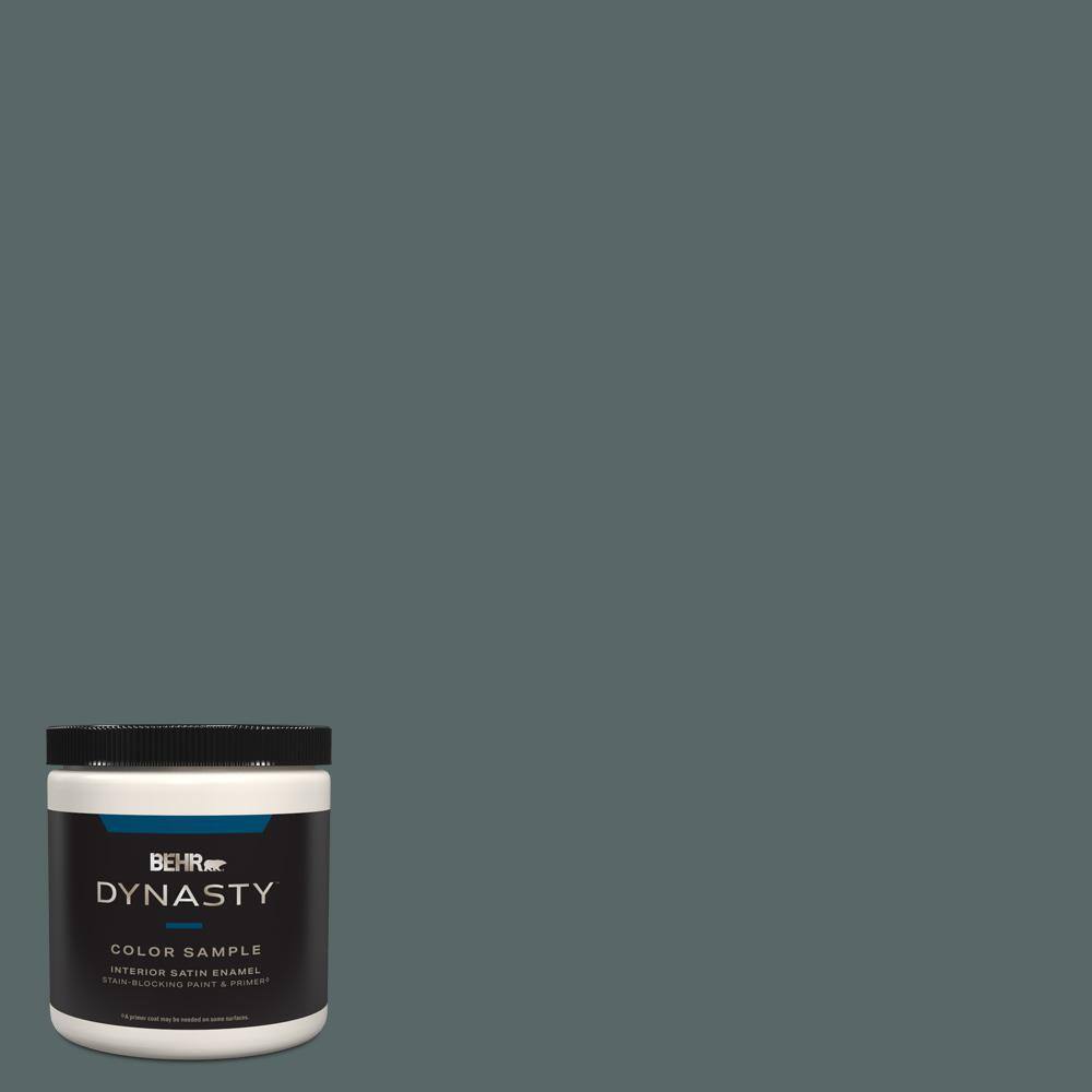 BEHR DYNASTY 8 oz. #N440-6 Brooklyn One-Coat Hide Satin Enamel Stain ...