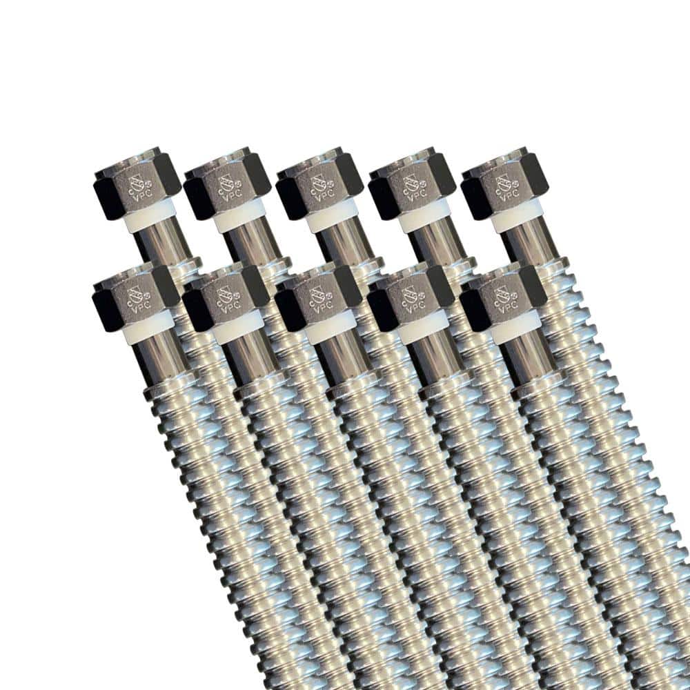 3/4 in. FIP x 3/4 in. FIP x 24 in. Stainless Steel Corrugated Water Heater Supply Line Pro-Pack (10 Count) price history on PriceWatchPro