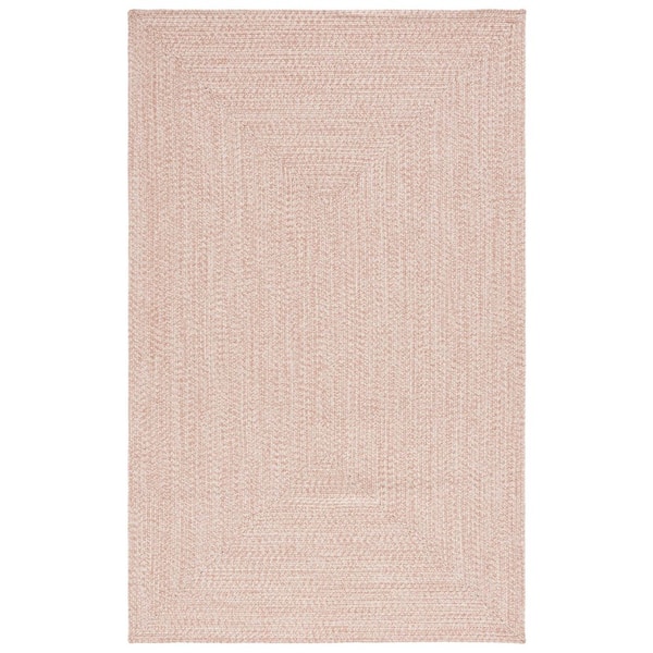 Braided Natural 4 ft. x 6 ft. Machine Washable Concentric Woven Area Rug
