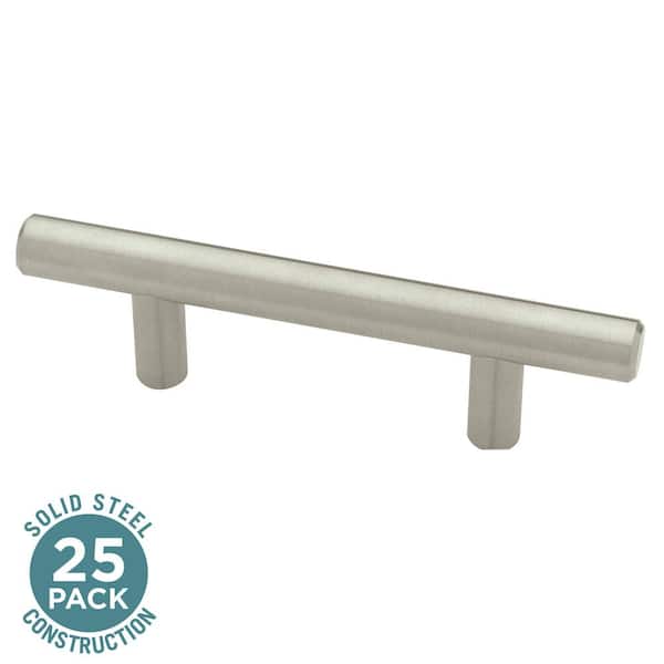 Liberty Steel Bar 3-3/4 in. (96 mm) Cabinet Drawer Bar Pull in Stainless Steel Finish (25-Pack)